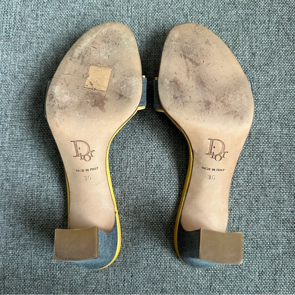 Vintage Dior denim lock & key sandal heels - Picture 9 of 9